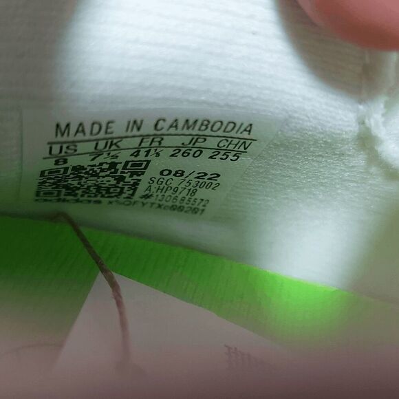 adidas White and Green Athletic Shoes - Picture 6 of 6